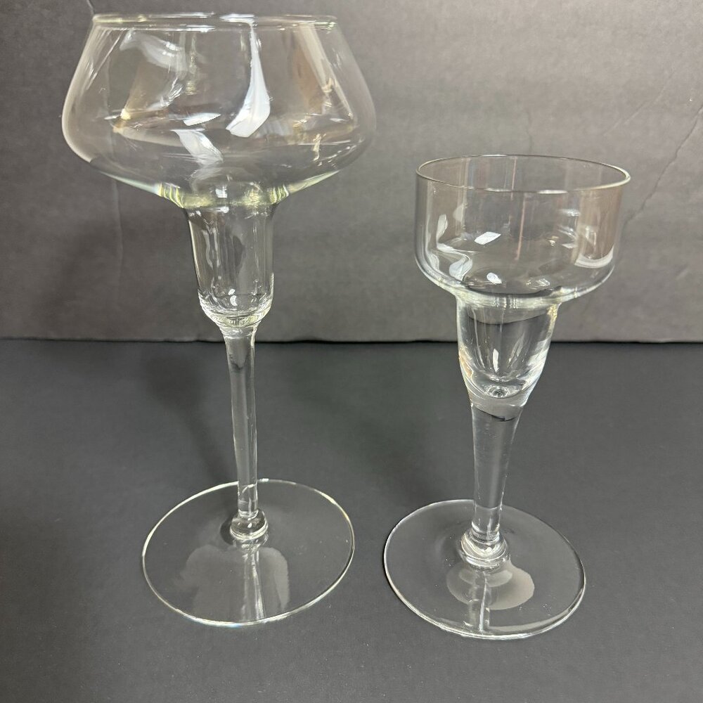 Vintage PRINCESS HOUSE  Glass Handing Candle Planter Boho 70s Set of 2